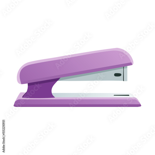 Purple Stapler Office Stationary Equipment Icon Symbol on Dark Background for Desk Supplies