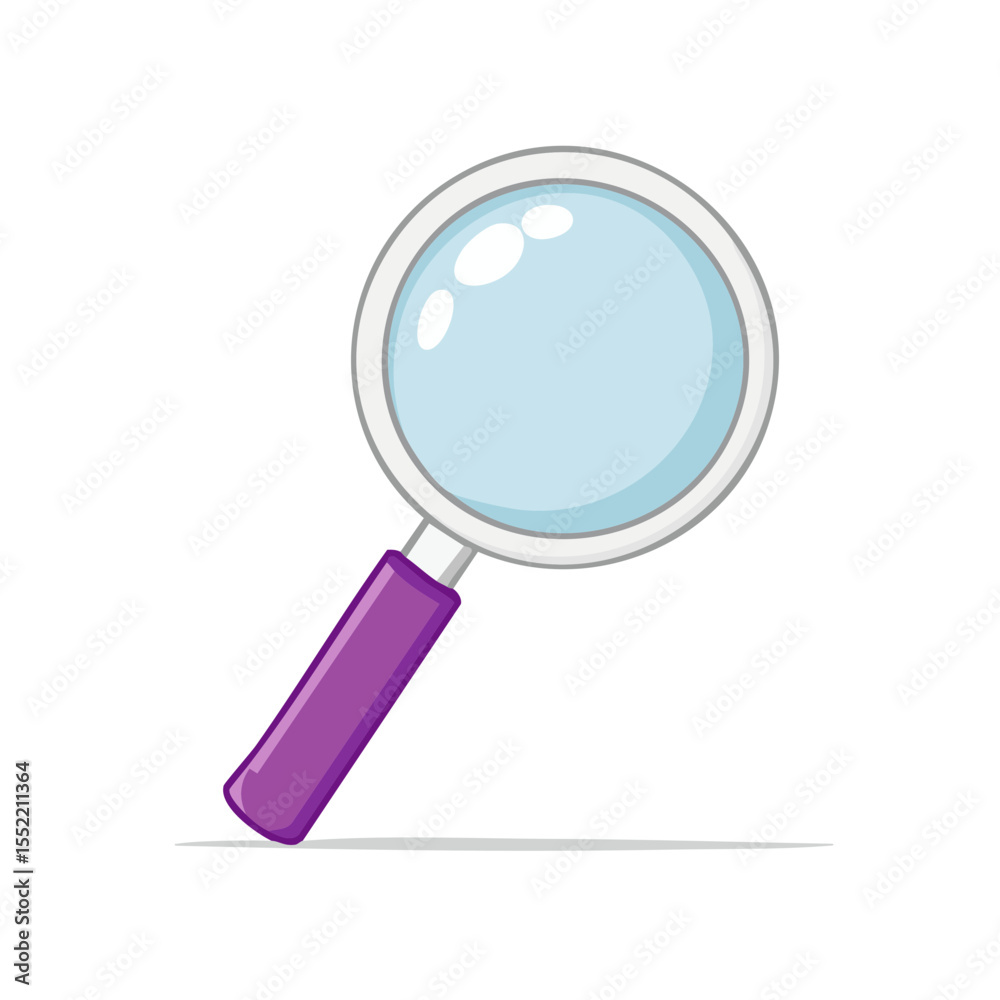 Cartoon Magnifying Glass Isolated on Black Background Symbol of Investigation Discovery Finding Searching Information Cartoon Magnifying Glass Isolated on Black Background Symbol of Investigation Discovery Finding Searching Information