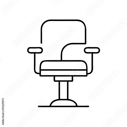 Stylish salon chair icon for beauty and cosmetology services