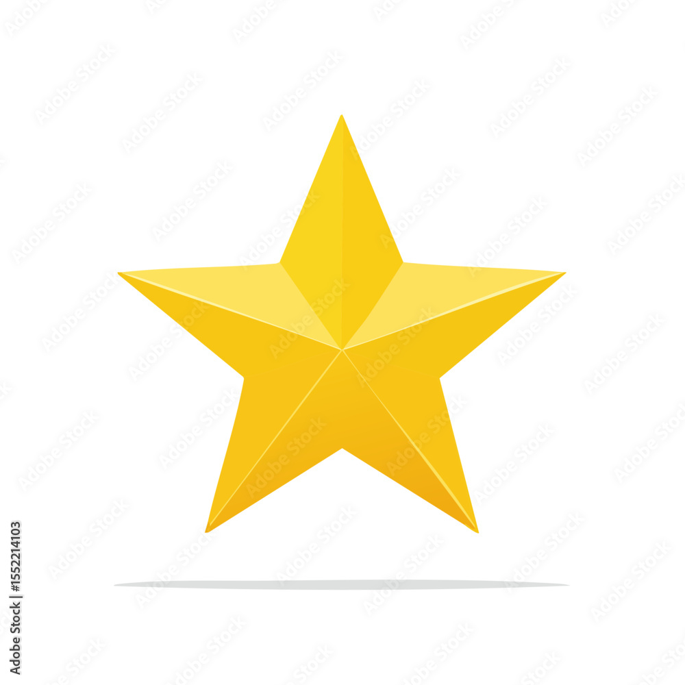 Obraz premium Isolated Golden Star Shape on Black Background Award or Achievement Sign Symbol