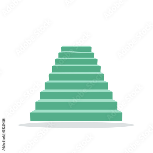 Abstract Mint Stairway Leading Upward Achievement Goal Opportunity Growth Concept