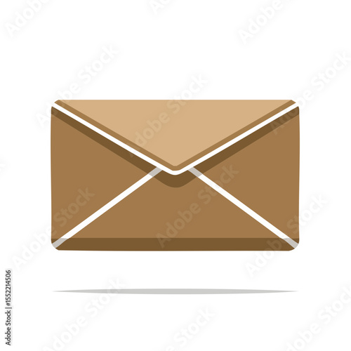 Illustration of a brown paper envelope on a dark background for mailing services or postal communications