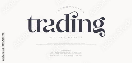 Trading Minimal modern alphabet fonts. Typography minimalist urban digital fashion future creative logo font.

