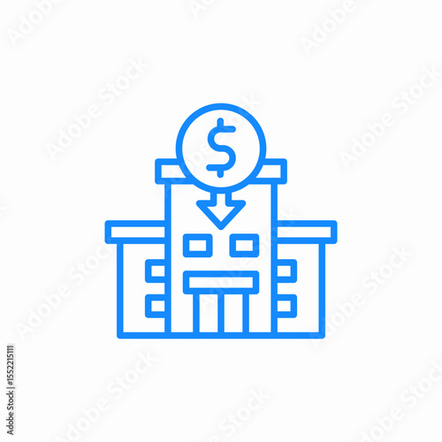 banking system icon sign vector