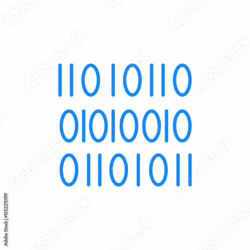 binary code icon sign vector