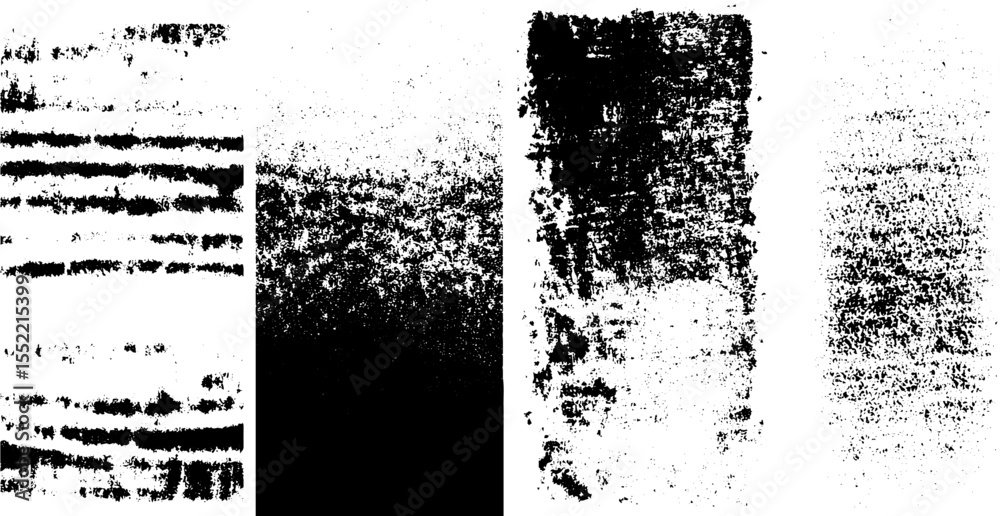 Seamless abstract ink marks with print roller effect for unique grunge designs