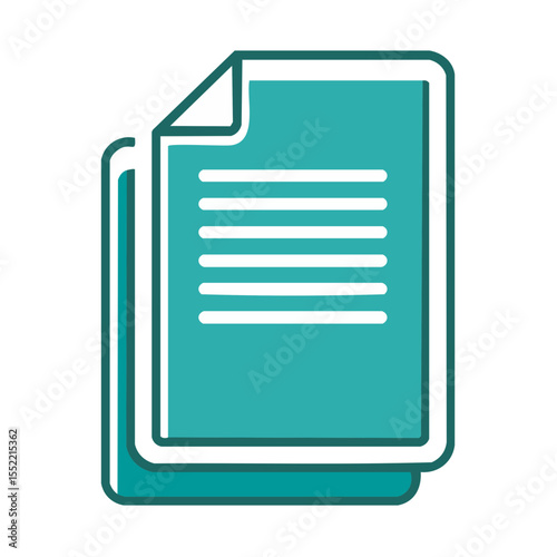 Stack of documents icon, file with text, business contract, paper sheets, form illustration