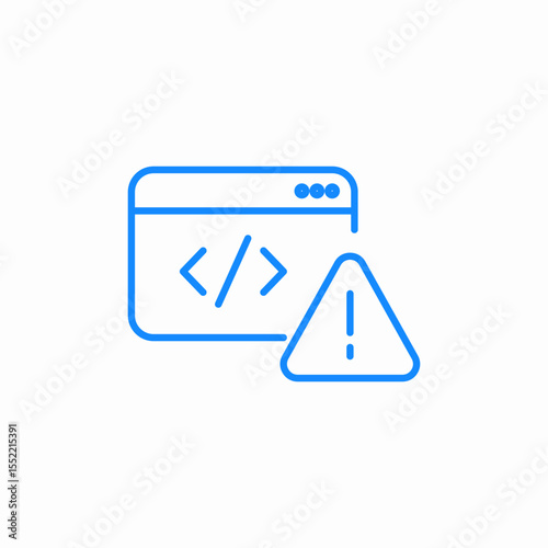 coding error icon sign vector