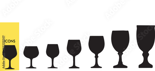 Alcohol Bottle Silhouettes - High Detailed Black & White Bar Vector Set