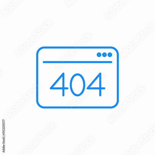 error 404 icon sign vector