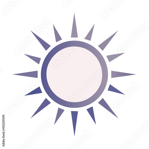 Stylized sun illustration in soft gradient colors with radiating rays on dark backdrop offering optimism and illumination