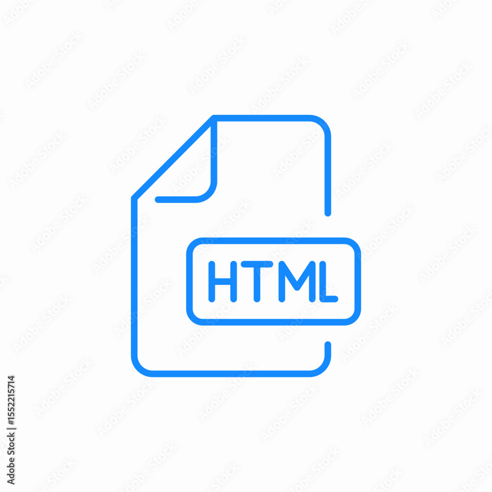 html file icon sign vector html file icon sign vector