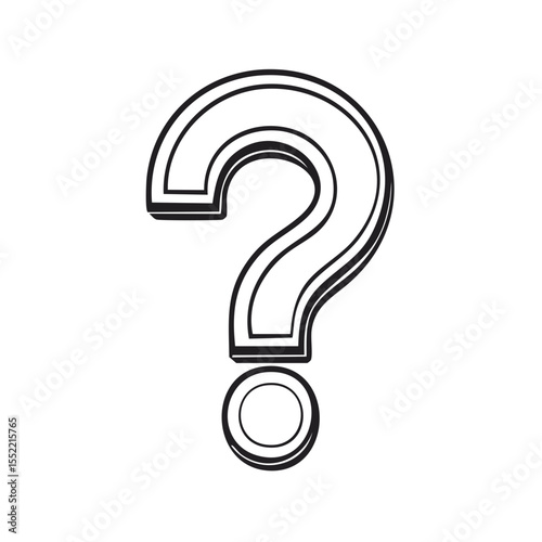 Question Mark Outline on Dark Background Symbolizing Inquiry Mystery and Uncertainty