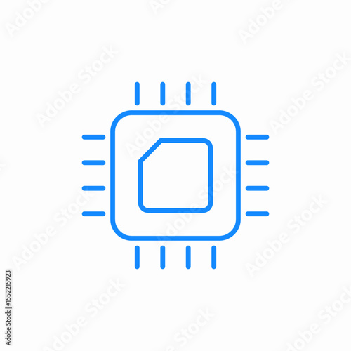microchip technology icon sign vector