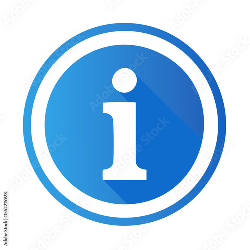 Information sign button blue icon with question support service help symbol and white text in round frame on black