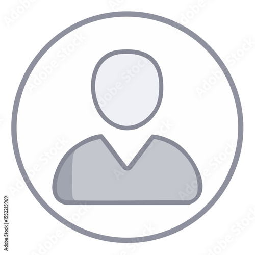 Generic Person Icon Illustration for Social Media Profile in a White Circle