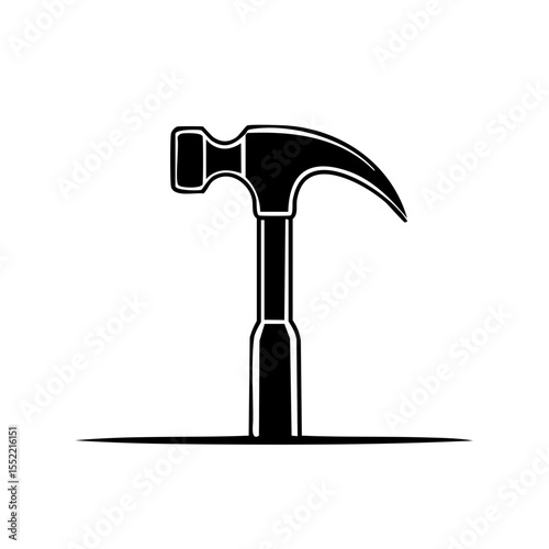 Minimalist white line art illustration of a tuning fork against a black background, vibration, music, sound, instrument