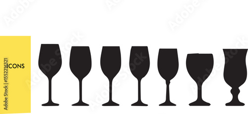 Alcohol Bottle Silhouettes - High Detailed Black & White Bar Vector Set
