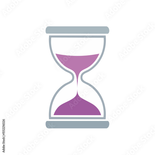 Sand flowing in elegant hourglass against black background symbolizing time management deadlines and waiting concept