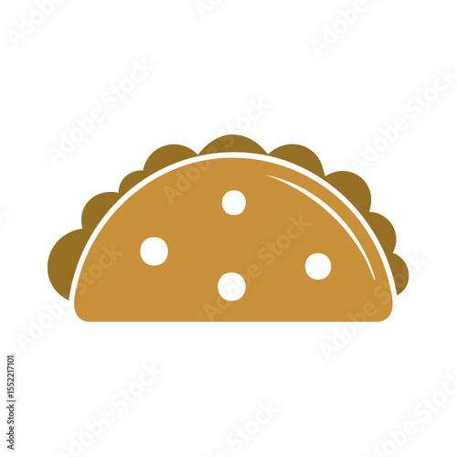 Simple Taco Graphic Illustration for Menu Designs Mexican Food Element