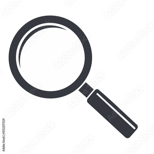 Magnifying Glass Icon Illustration Symbolizing Search and Discovery