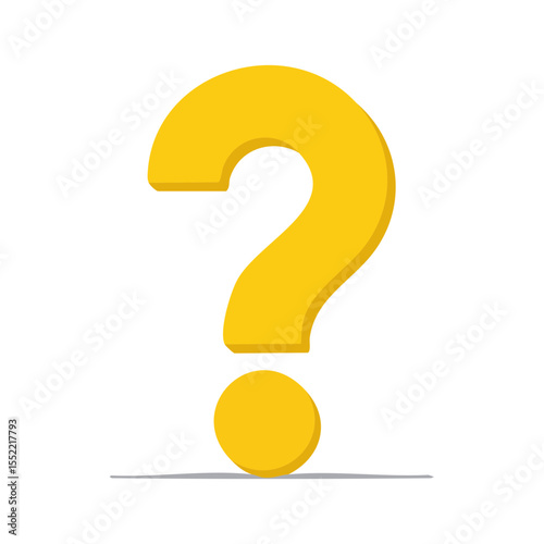 Illustration of a Yellow Question Mark Symbol on Black Background Representing Inquiry and Uncertainty