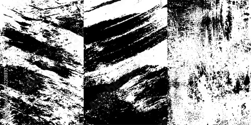 Abstract collage with zine elements and textured grunge overlay for artistic design