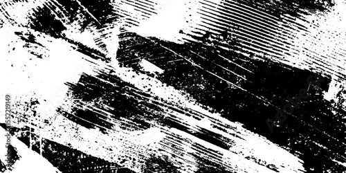 Seamless curly bracket texture with photocopy blur and ink effect for artistic design