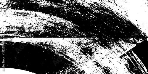 Seamless curved grunge arrow with smudged tip for distressed design