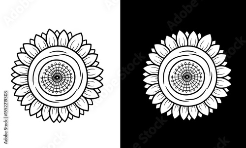 A Series for Alleviating Sadness and Treating Depression :
(89) Sunflower Mandala 