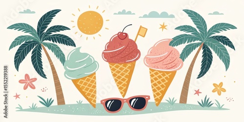 Palm Trees and Ice Cream Su...