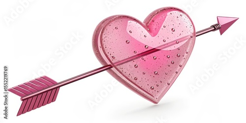 Pink Bubbled Heart Pierced ...