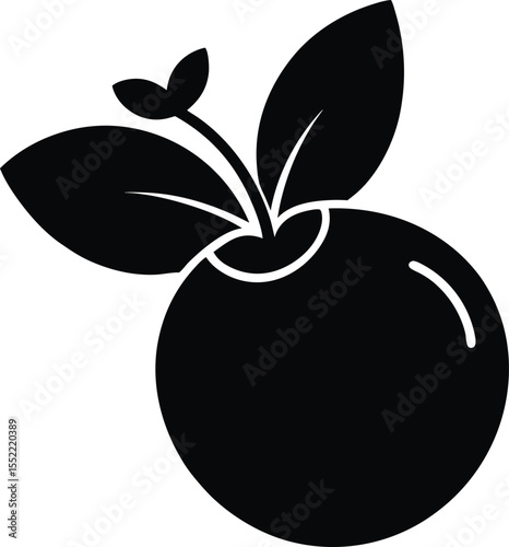 Fresh Blueberry Icon Juicy, Ripe, and Delicious Berry Illustration for Food Blogs, Websites, and Packaging
