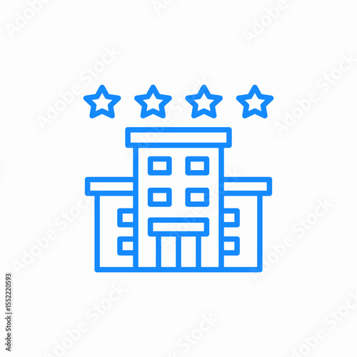 4 star hotel icon sign vector