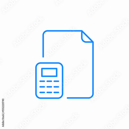 file calculator icon sign vector