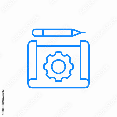 engineering plan icon sign vector