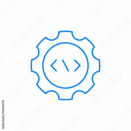 coding gear icon sign vector