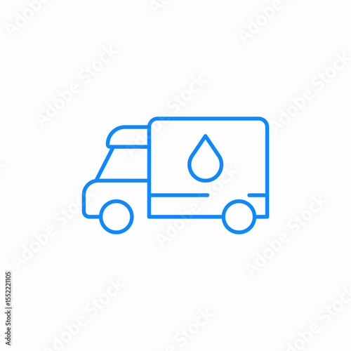 plumber service van icon sign vector