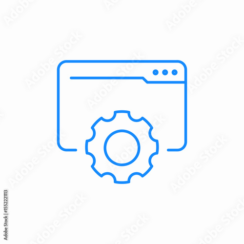 platform settings icon sign vector