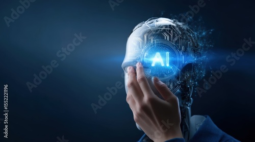 Innovative technology revolutionizes human interaction with ai digital realm conceptual visual futuristic environment close-up perspective