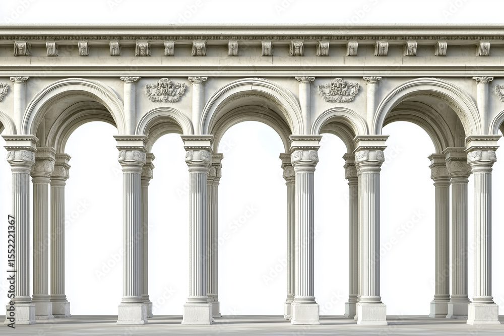 Obraz premium Ancient Roman columns stand majestically in the historic Roman Forum, showcasing Italy's rich architectural history and serving as a landmark of European travel and tourism