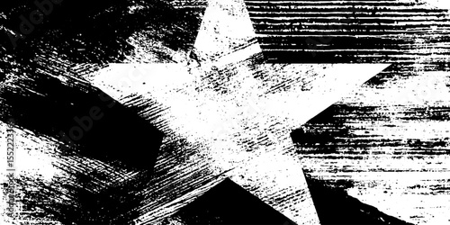 Seamless grunge star icon with noise and texture for artistic designs