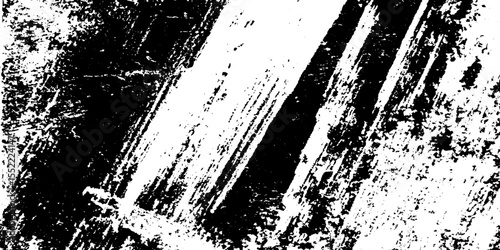 Grunge distressed zine banner with seamless smudged text overlay