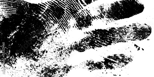 Charcoal handprint texture with smudge effect for distressed overlay design