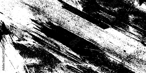 Chaotic hand drawn border with seamless irregular grunge texture for artistic design