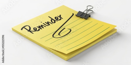 Yellow Note Pad with Remind...