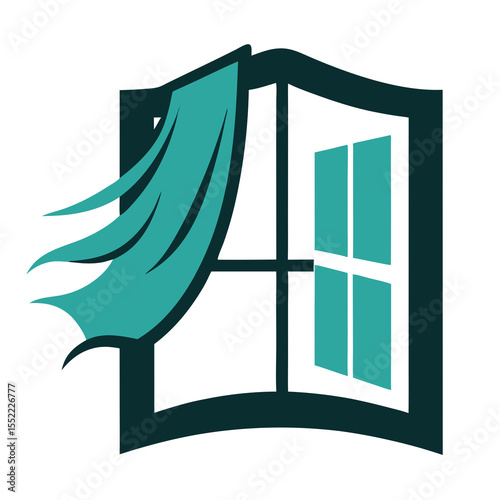 window on a white background