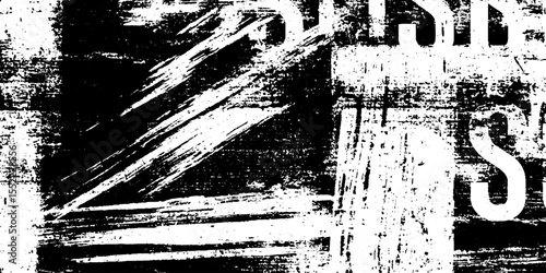 Seamless punk flyer collage with ransom note typography design for edgy posters