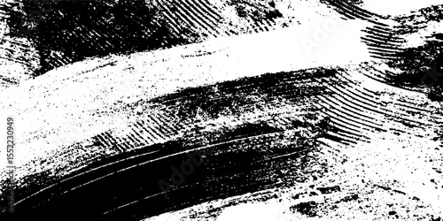 Seamless grunge texture with rough distressed photo frame overlay for creative design