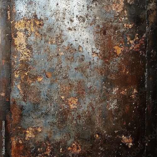 Abstract rusty metal surface with texture and grunge showing corrosion and decay